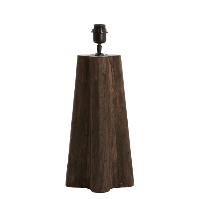 Light & Living Lampvoet 15x15x40 cm NAVELLI hout mat grijs-bruin