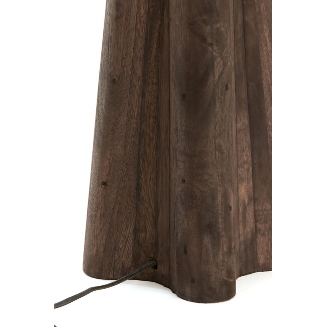 Light & Living Lampvoet 15x15x40 cm NAVELLI hout mat grijs-bruin
