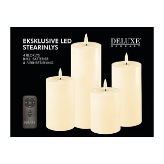 Deluxe Homeart Cream Giftbox indoor LED Candle