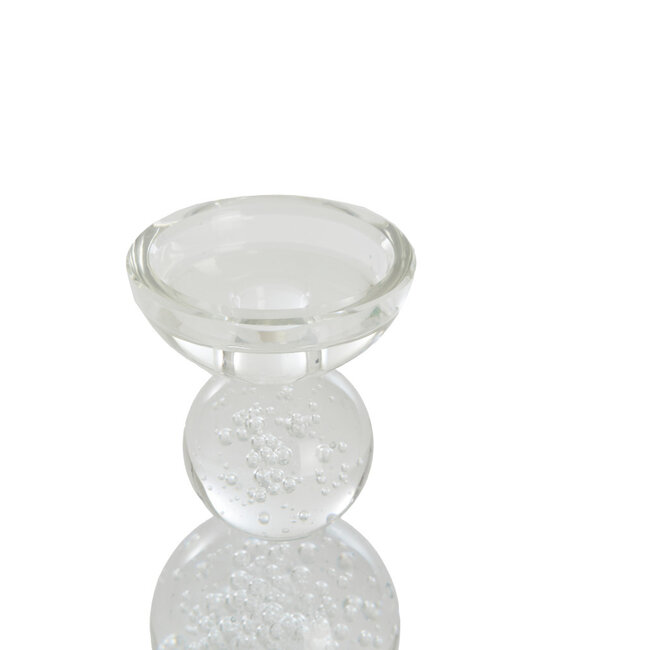 Light & Living Kaarsenhouder Ø10x26,5 cm ITINGA glas bubbel helder