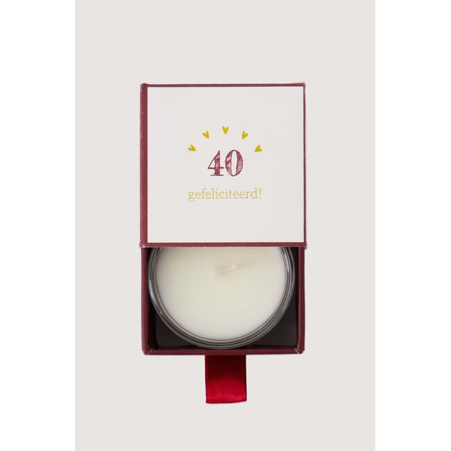 Zusss Geurkaarsglas in doosje 40 gefeliciteerd