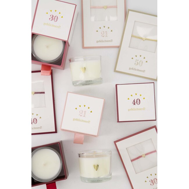 Zusss Geurkaarsglas in doosje 40 gefeliciteerd