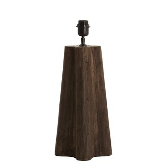 Light & Living Lampvoet 15x15x40 cm NAVELLI hout mat grijs-bruin