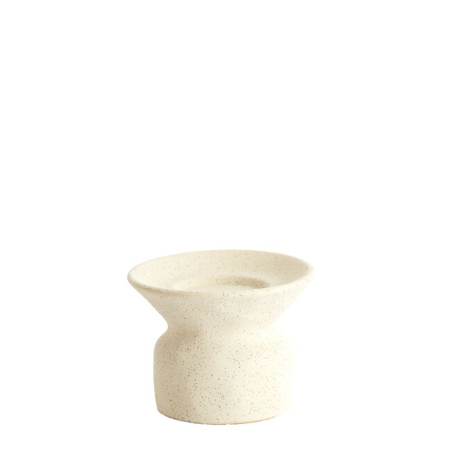 Light & Living Kaarsenhouder Ø12x9 cm ATRANI keramiek mat crème