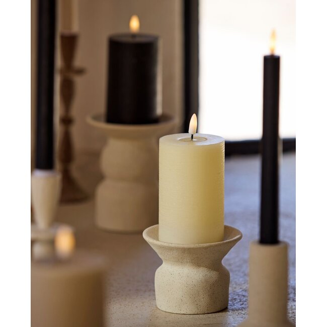Light & Living Kaarsenhouder Ø12x9 cm ATRANI keramiek mat crème