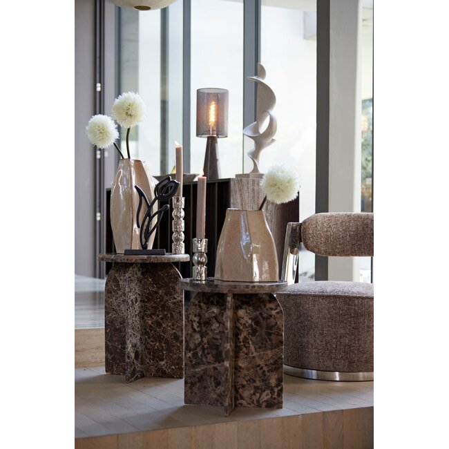 Light & Living Vaas Deco 25,5X22X27 Cm Chiado Glans Beige