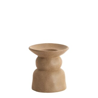 Light & Living Kaarsenhouder Ø11,5x12,5 cm ATRANI keramiek mat bruin