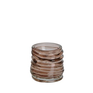 Light & Living Theelicht Ø10x9 cm MILYAN glas bruin