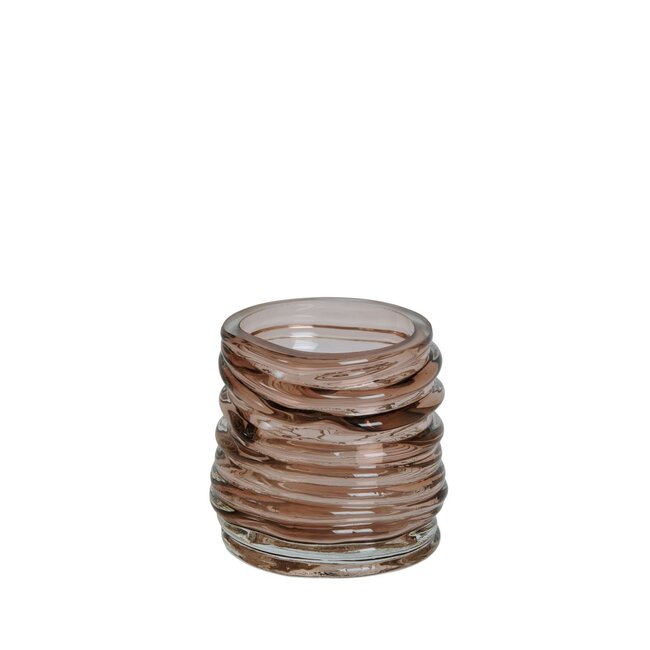 Light & Living Theelicht Ø10x9 cm MILYAN glas bruin