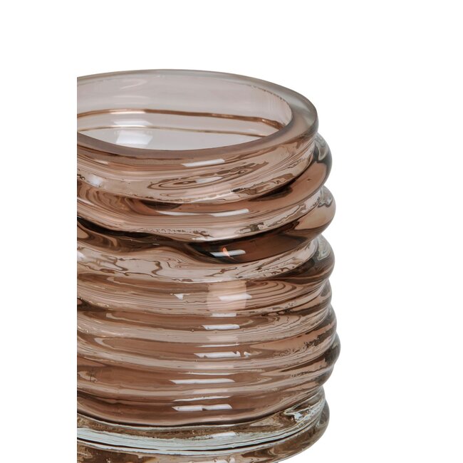 Light & Living Theelicht Ø10x9 cm MILYAN glas bruin