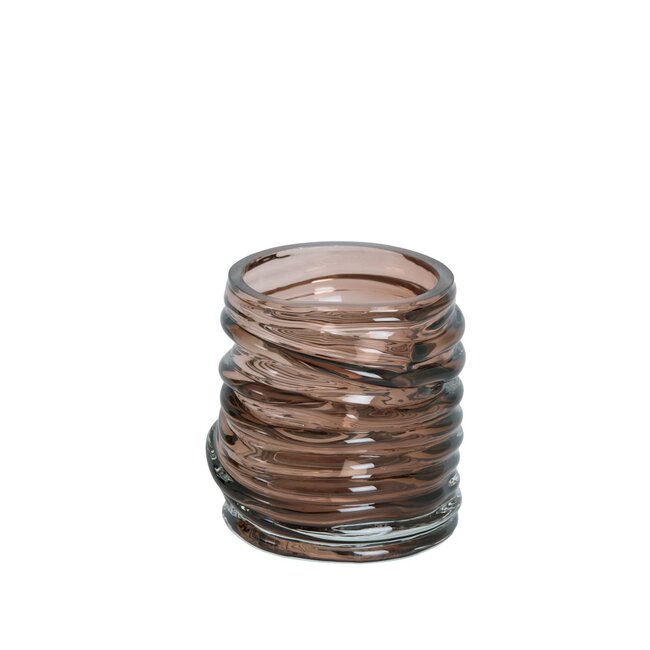 Light & Living Theelicht Ø11,5x10,5 cm MILYAN glas bruin