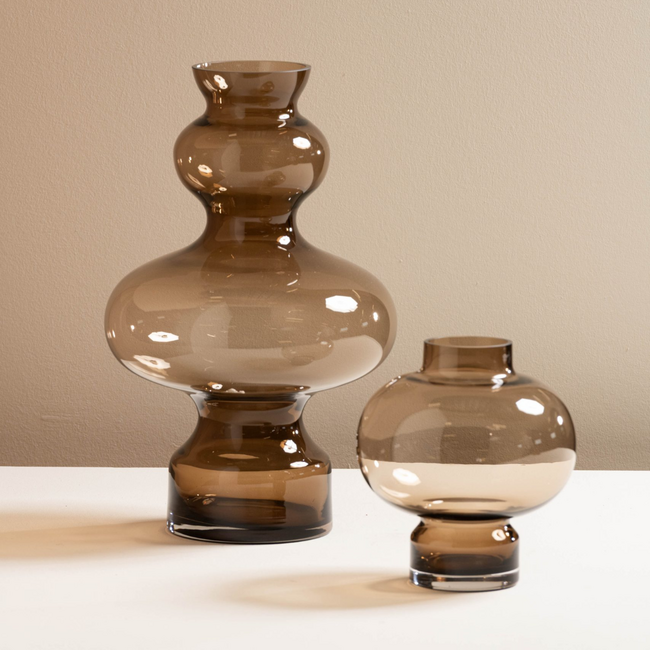 MD Bollvase on stand large Mokka