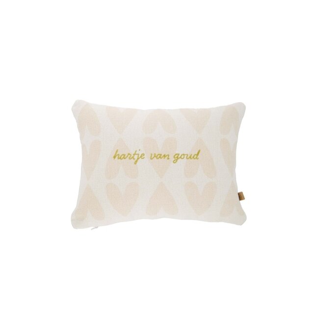Zusss Kussen hartje van goud 35x25cm