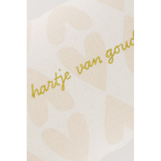 Zusss Kussen hartje van goud 35x25cm