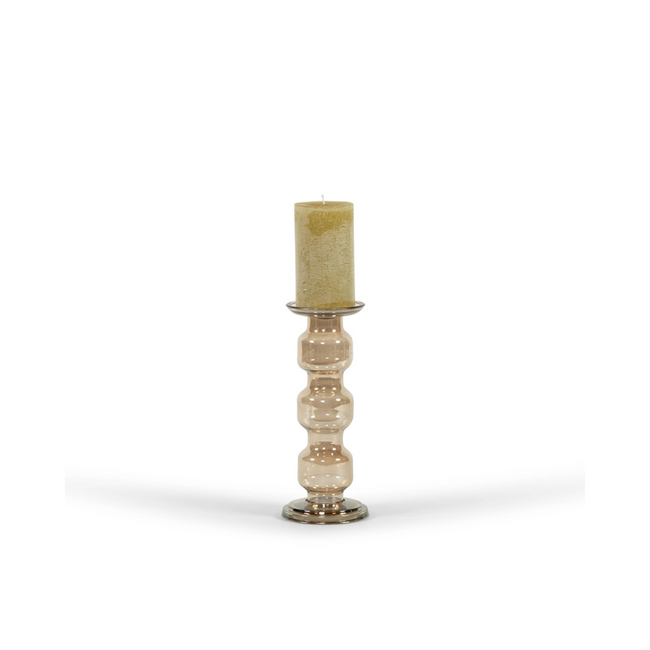 MD Glass chandelier rolls L, brown luster