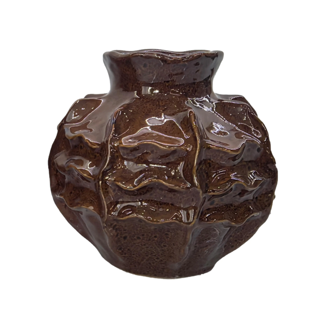 Colmore Vaas FINN ceramic Ø21x20cm brown