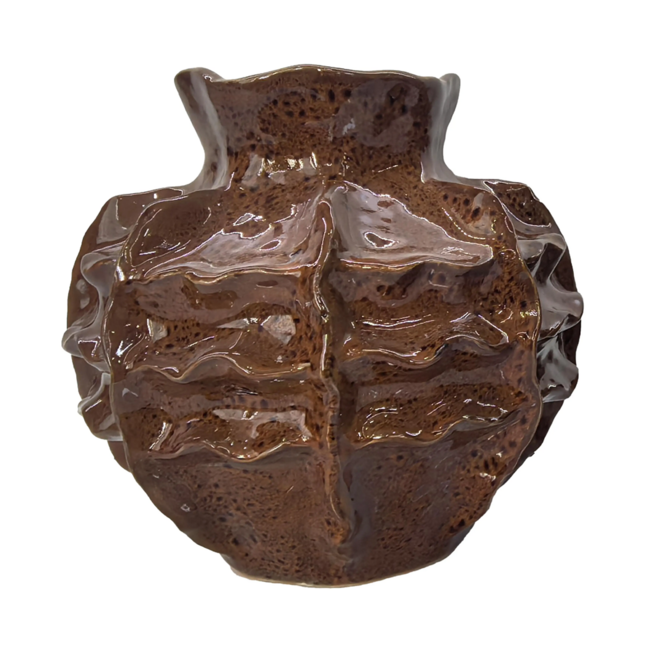 Colmore Vaas FINN ceramic Ø26x24cm brown