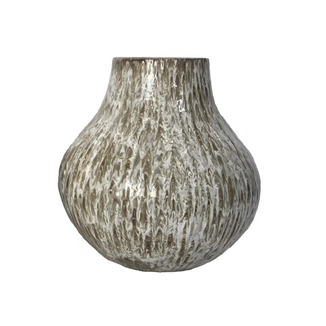 Colmore Vaas ELIAS ceramic Ø24x24cm white brown