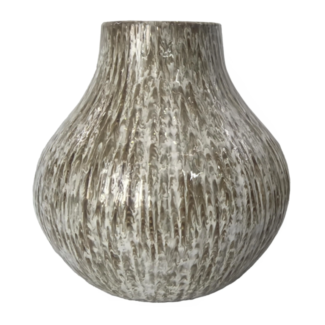 Colmore Vaas ELIAS ceramic Ø28x30cm white brown