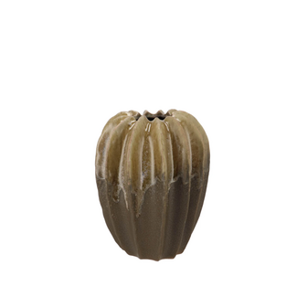 Daan Kromhout Dion brown vase structure 17x17x18cm Daan Kromhout Dion brown vase structure 17x17x18cm