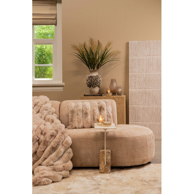 PTMD Wina Beige ceramic vase with round scales high S