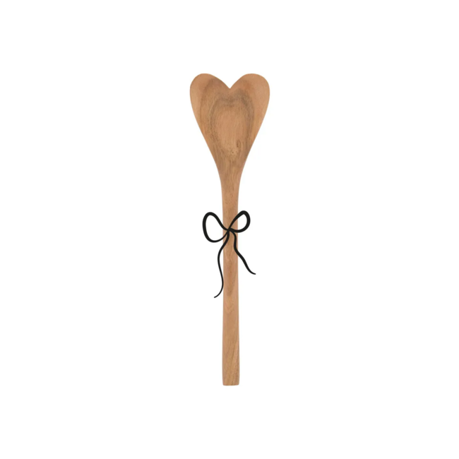 Zusss Houten lepel hartje donkerbruin