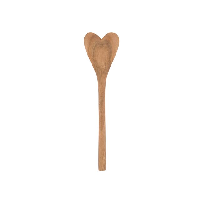 Zusss Houten lepel hartje donkerbruin