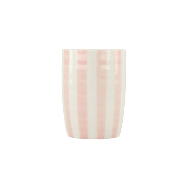 Zusss koffiemok streep wit/roze