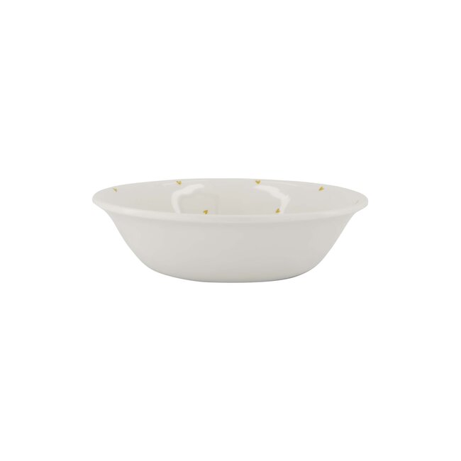 Zusss Schaal melamine hartjes M wit/oker