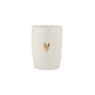 Zusss Koffiemok hartje wit/goud