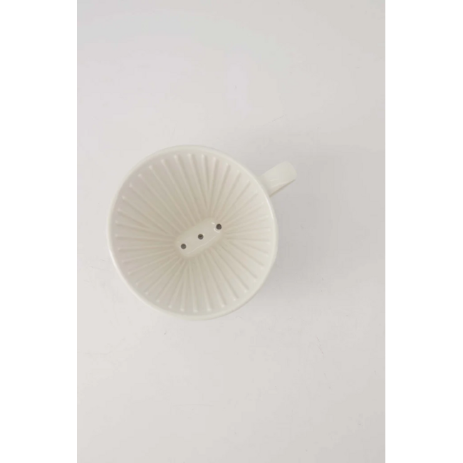 Zusss Koffiefilterhouder keramiek hartje wit/goud