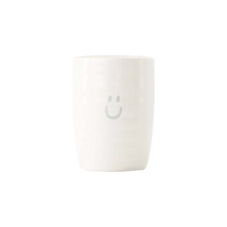 Zusss Koffiemok smiley wit/grijsblauw
