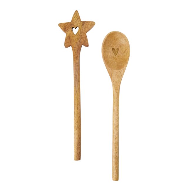 Zusss Lepel hout hartje naturel