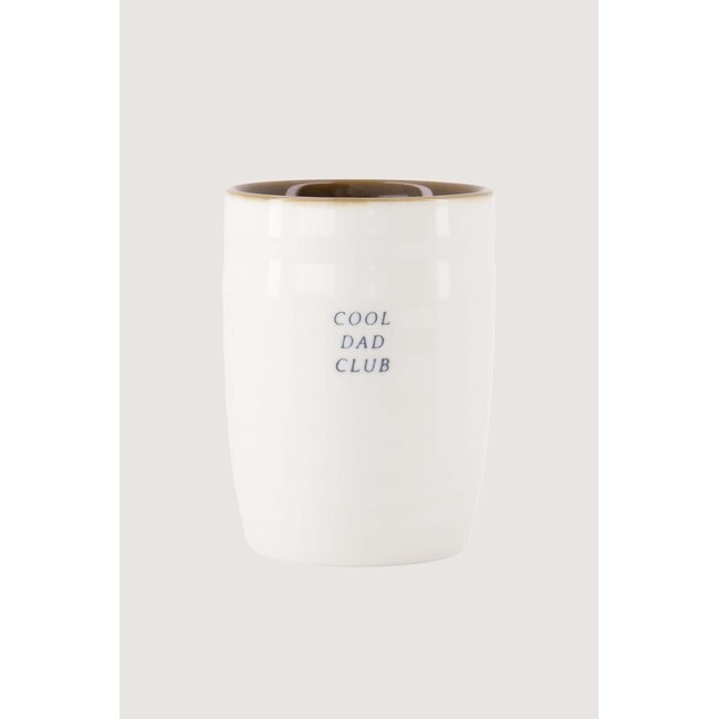 Zusss Koffiemok cool dad club wit / bruin