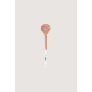 Zusss Lepeltje keramiek lucky wit / donkerroze