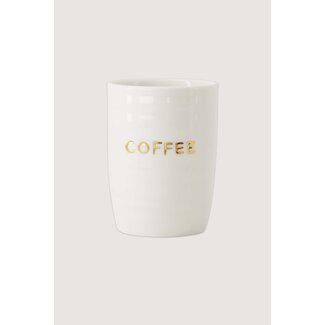 Zusss Koffiemok coffee wit / goud