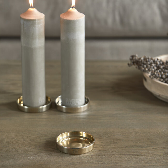 Riviera Maison RM Maxime Candle Platter gold S