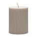 Riviera Maison Fine Rib Pillar Candle flax 7x9