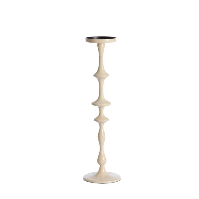 Light & Living Kaarsenhouder Ø14x51 cm VICARI glans crème