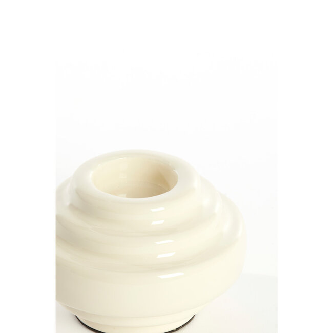 Light & Living Theelicht Ø11x7,5 cm WANHATI glans crème
