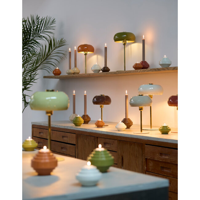 Light & Living Theelicht Ø11x7,5 cm WANHATI glans crème