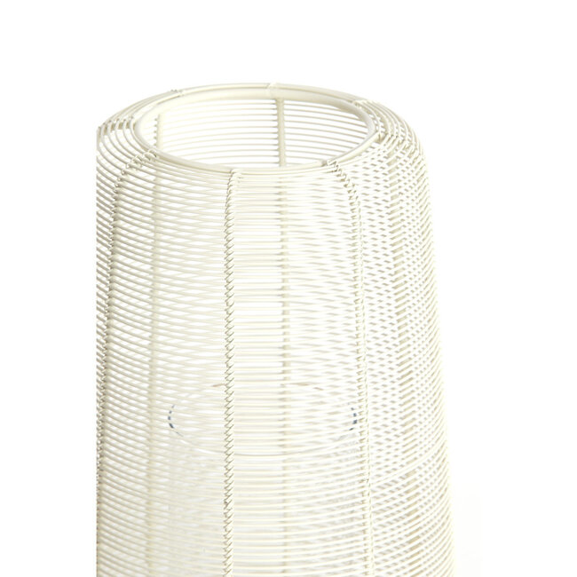 Light & Living Windlicht Ø19,5x30 cm ADETA mat crème + glas