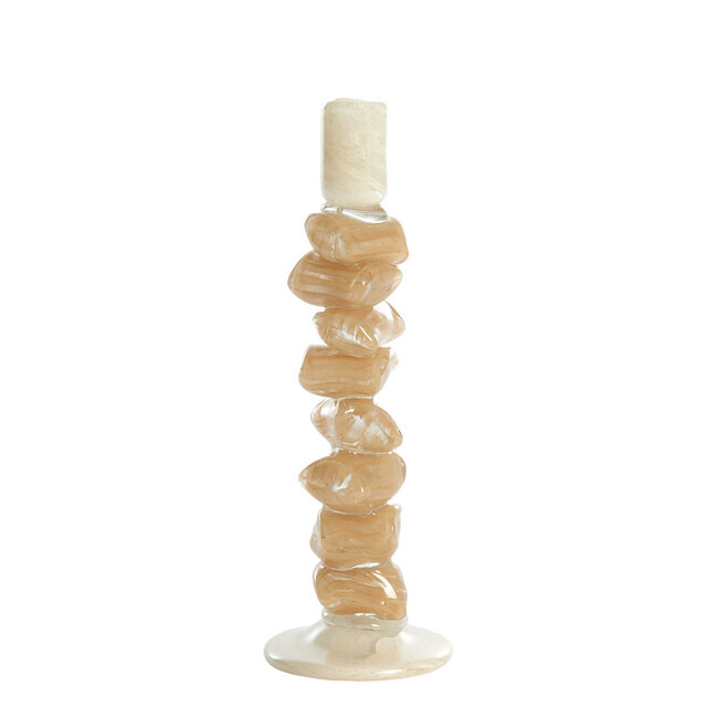 Light & Living Kandelaar Ø11,5x35 cm ESTINA crème+bruin