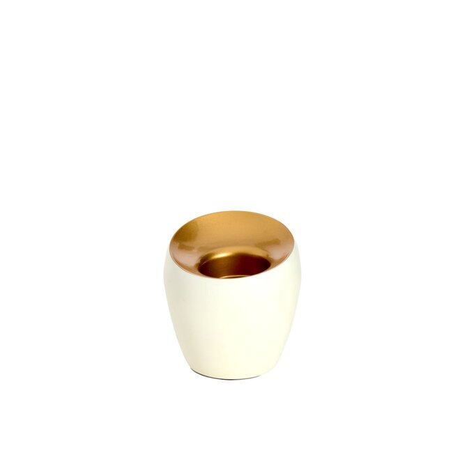 Light & Living Theelicht Ø9x9 cm VEROLI mat crème+goud