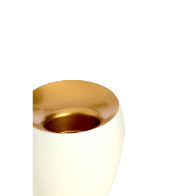Light & Living Theelicht Ø9x9 cm VEROLI mat crème+goud