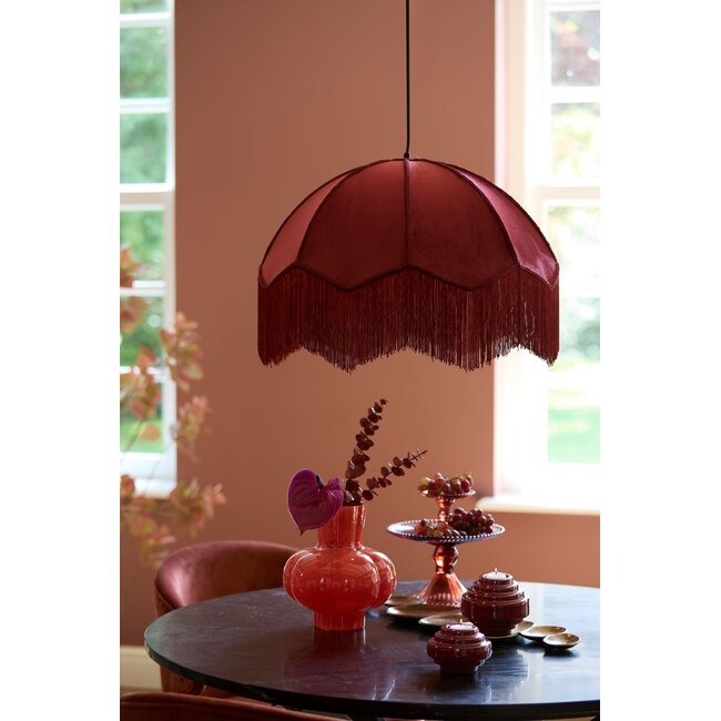 Light & Living Theelicht Ø13x10,5 cm WANHATI glans Burgundy