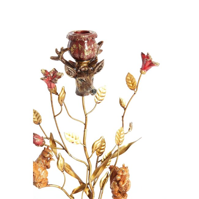 Light & Living Kandelaar19X9X35 cm Soryn Burgundy+Brown+Gold