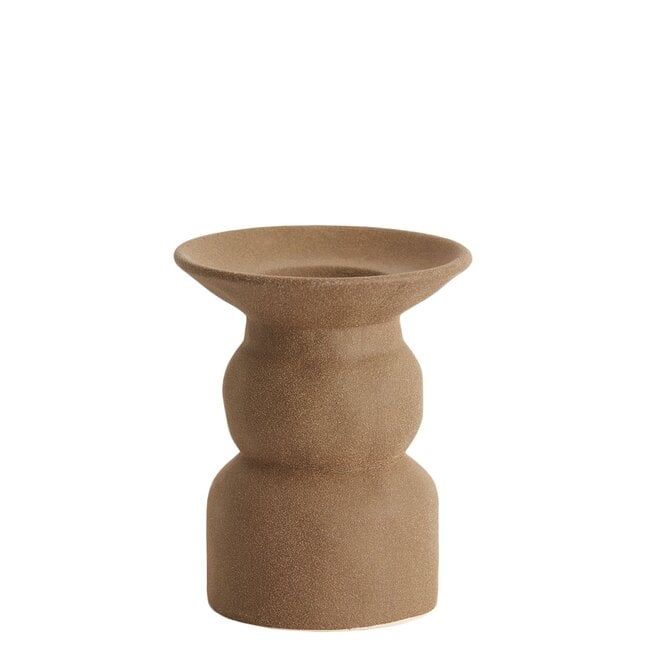 Light & Living Kaarsenhouder Ø12,5x15 cm ATRANI keramiek mat bruin