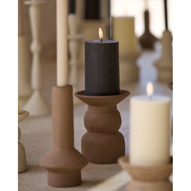Light & Living Kaarsenhouder Ø12,5x15 cm ATRANI keramiek mat bruin