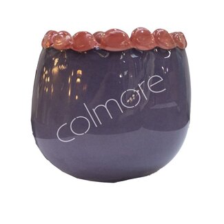 Colmore Handgeblazen votive handgeblazen paars met roze rand glas 9x9x9